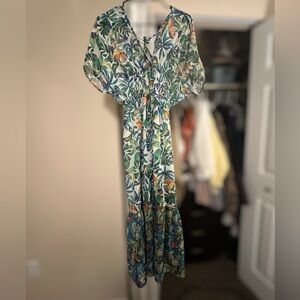 Blue Island Blue Green Maxi Sundress